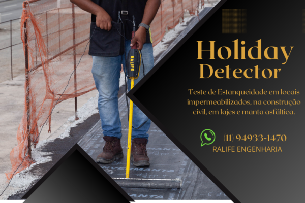 A Ralife Engenharia utiliza o Holiday Detector para garantir a segurança dos diques de contenção, prevenindo falhas na impermeabilização.